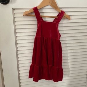 Red velvet dress